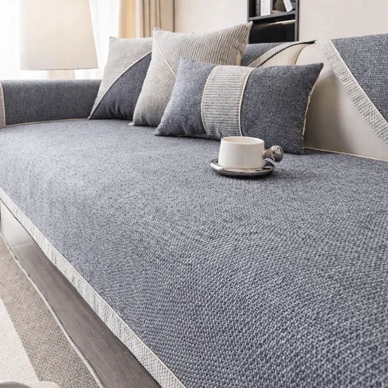 Naturweft Non-Slip Cotton-Linen Sofa Cover - Breathable Slipcover Sofa for All Seasons 0