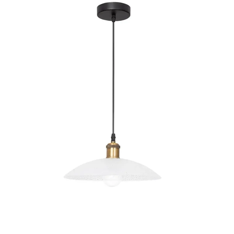Sangro Glas Hängelampe Weiß, Gold mit modernem, skulpturalem Design, ideal für zeitgemäße Wohnräume.
