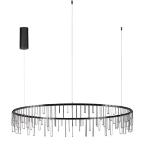 Stellar LED Hängeleuchte Ø 100cm, schwarze Nova Luce Pendelleuchte mit rundem Ringformat für moderne Wohnräume