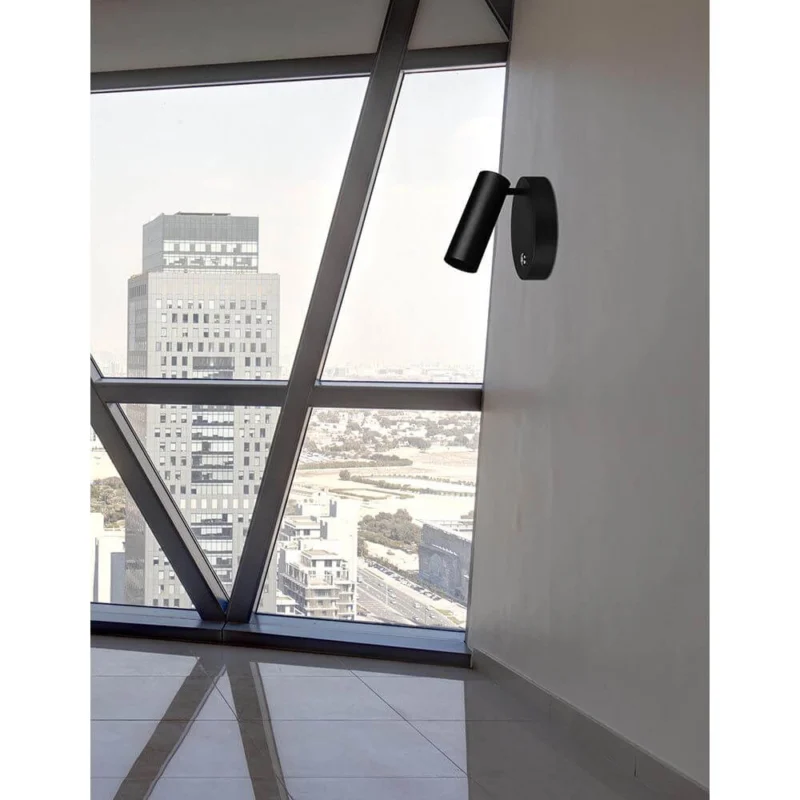 Umberto Wandlampe Verstellbar, Metall - schwarze verstellbare Wandleuchte für modernes Interieur