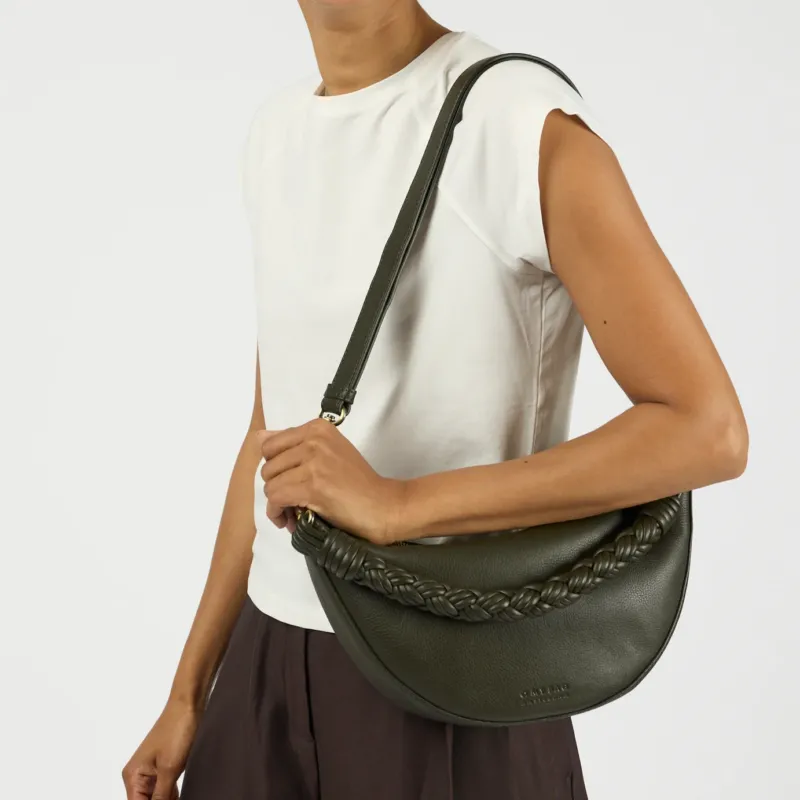 Leo Tasche - Leder Moss mit 2 Straps
