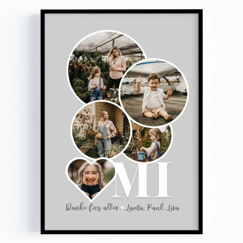 Omi Foto Collage Poster personalisiert