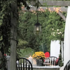 Omika Außenhängeleuchte Dunkelgrau IP54 im Garten, moderne Pendelleuchte für Außenbereich mit E27-Fassung