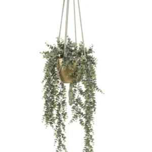 Eukalyptus künstliche Hängepflanze im goldenen Topf 75cm