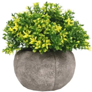 Lichtgroen kunstplantje in pot 12cm