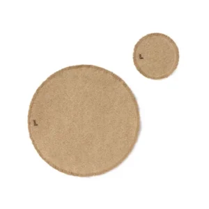 STONEWASHED PLACEMATS AND COASTERS OCHRE (SET OF 2)