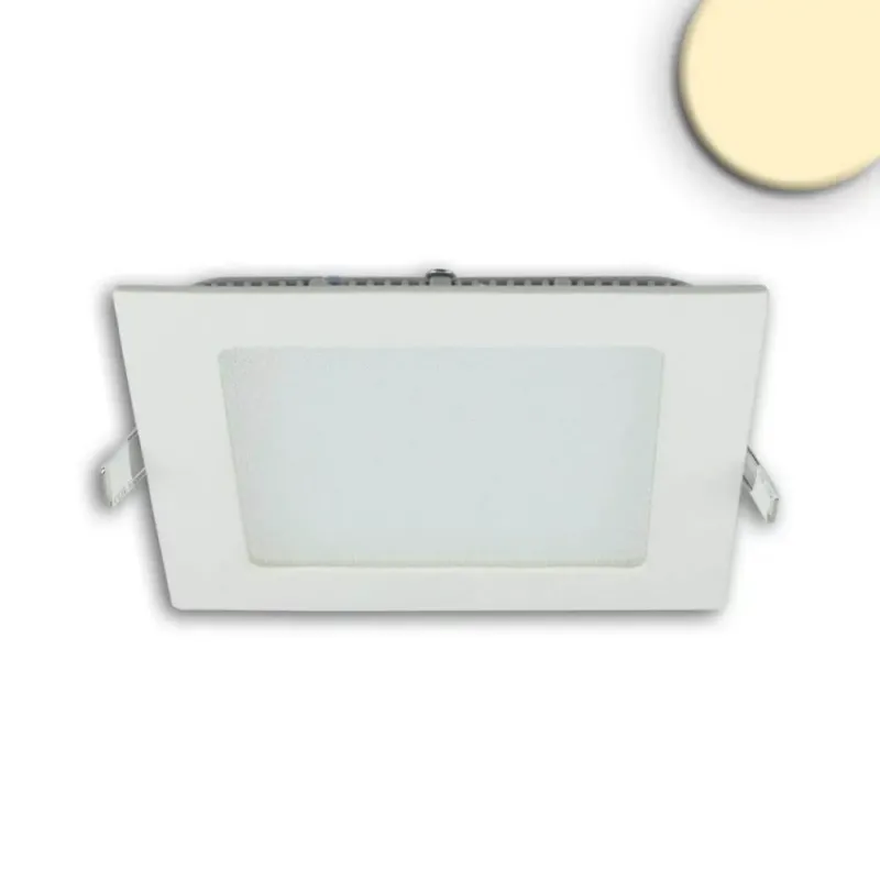 LED-Einbaustrahler 3000K 800lm IP42, ultraflaches eckiges 9W LED-Downlight mit CRI90 für Innenräume