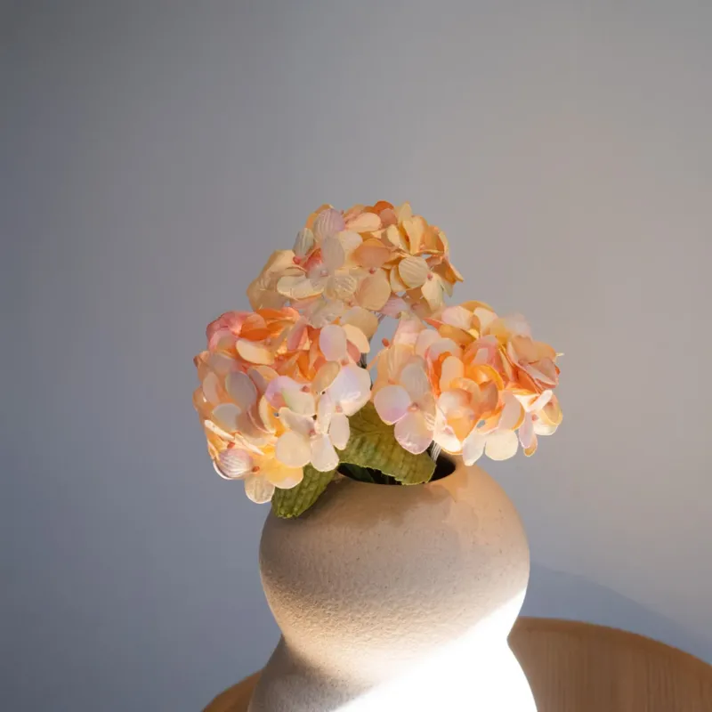 Petit hortensia en papier vieux rose, fleur artisanale délicate - Flowrette