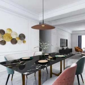 Polifemo LED Pendelleuchte Ø 60cm 3000K moderne Designer-Pendelleuchte über Esstisch in Schwarz und Braun