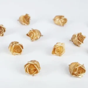 Stabilisierte Rosen Kiara 2 cm - 12 Stück - Gold - Si-nature
