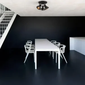 Ruvi Deckenleuchte GU10 3-flammig Ø 24cm Schwarz - schwarze Deckenleuchte im modernen Esszimmer