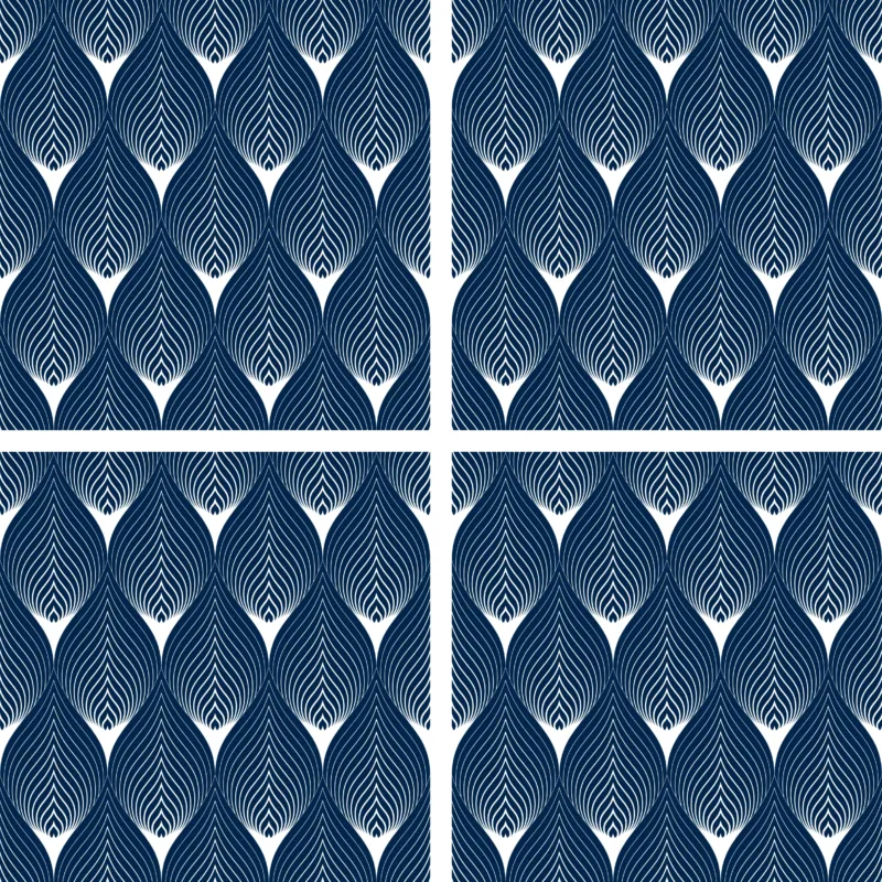 Steinuntersetzer-Set - Blue Waves