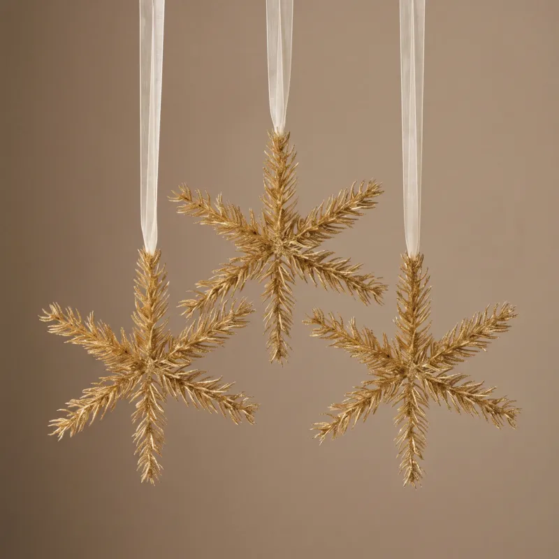 Suspension de Noël Étoile Dorée Doré