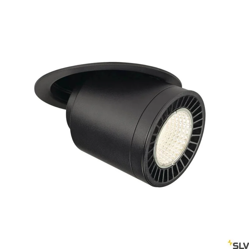Supros Move LED Deckeneinbauleuchte 230V in Schwarz, moderne LED Einbauleuchte mit hohem Lichtstrom für effiziente Beleuchtung