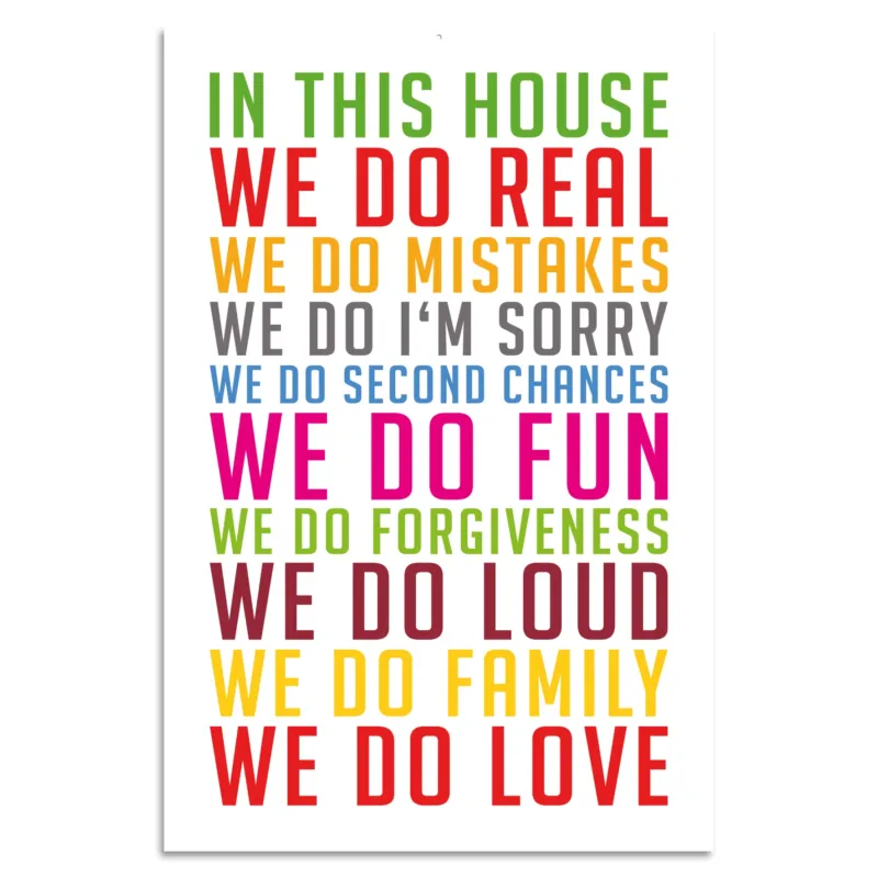Blechschild - In This House, We Do..