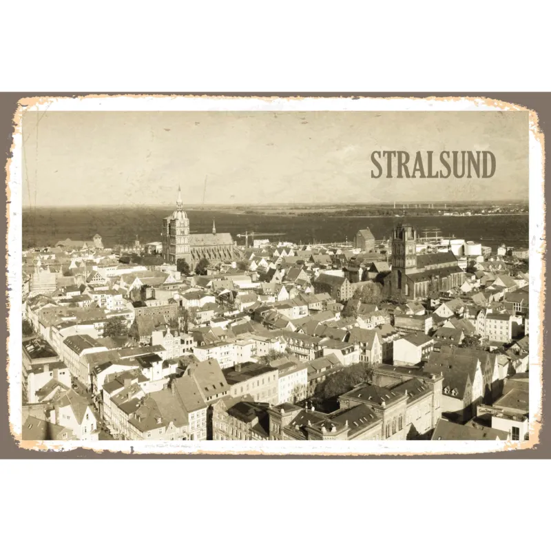 Blechschild - Stralsund