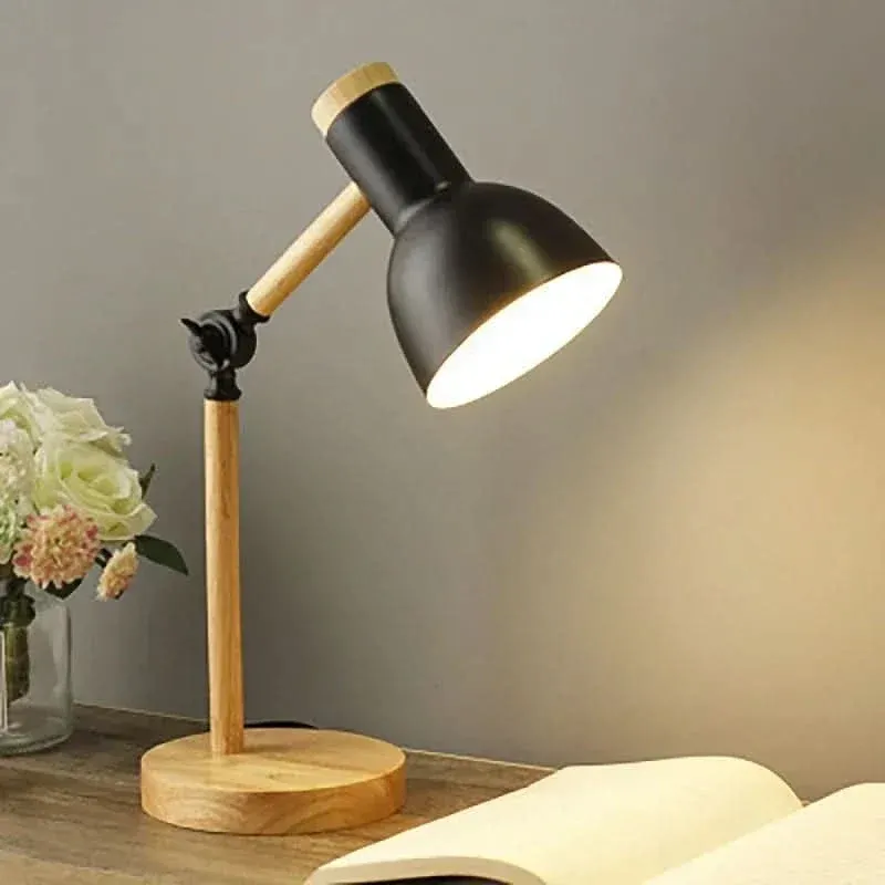 TURNGLOW – Adjustable Wooden Table Lamp Soft Eye Comfort