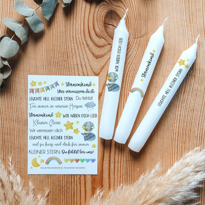 Kerzentattoo-Set-Set Sternenkind