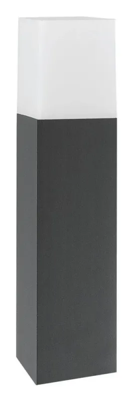 Stick Außensockelleuchte Dunkelgrau IP54 moderne Pollerleuchte aus Aluminium mit weißem Schirm für Einfahrt und Terrasse