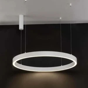 Sting LED Pendelleuchte Ø 100cm 3000K, runde LED-Deckenleuchte in Weiß für blendfreies Licht