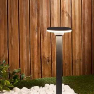 Suite LED Außenwegeleuchte 3000K IP54, moderne schwarze Pollerleuchte für Einfahrt, Terrasse und Eingang