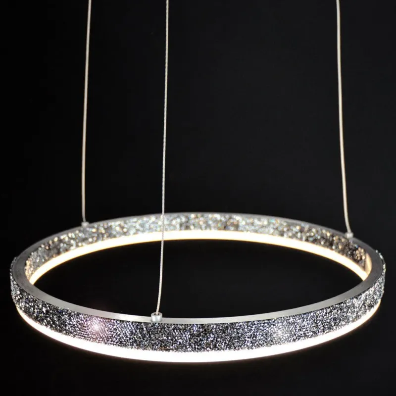 Swarovski Cover für Ring-Leuchten, elegante Pendelleuchte mit Swarovski Kristallen und modernem Design.