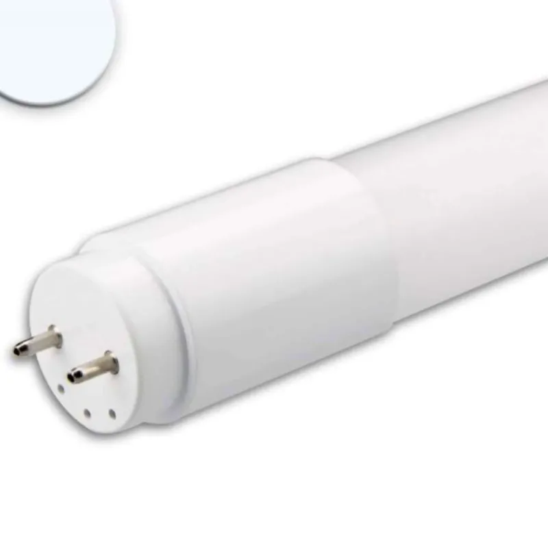 T8 LED Röhre Nano+ 120 in Kaltweiß 2600lm - LED-Röhre mit zwei Anschlusspins und weißem Gehäuse.
