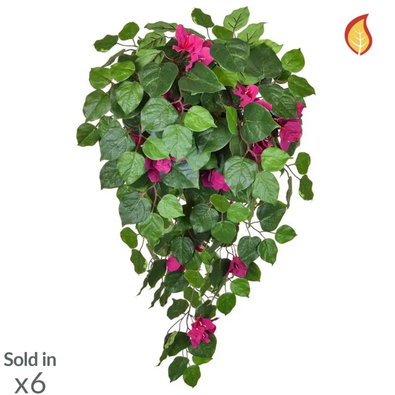 Künstliche Bougainvillea - Magdalena, 100 cm, Kunstpflanze von aplanta, feuerhemmend, B1-zertifiziert, Steckpflanze, in Pink