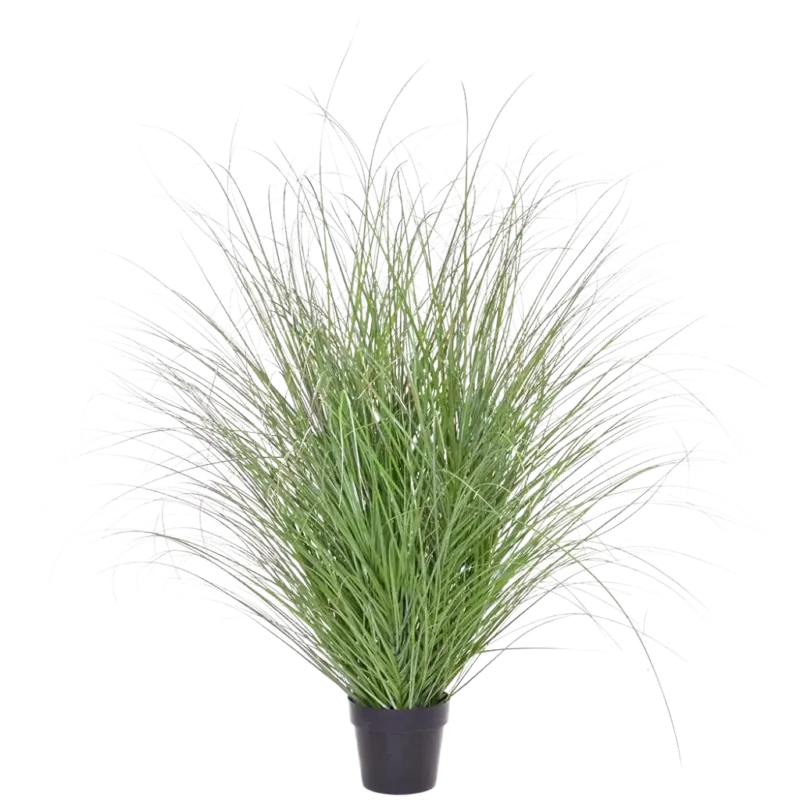 Künstliches Gras - Kerstin, 140 cm, Kunstpflanze von aplanta, feuerhemmend, B1-zertifiziert, in Grün, für drinnen