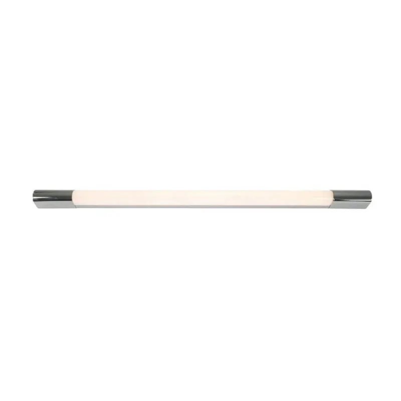 Trukko LED Bad-Wandleuchte 90cm, elegante weiße LED-Wandleuchte mit verchromten Zinkguss-Anteilen für Bad und 230V Anschluss
