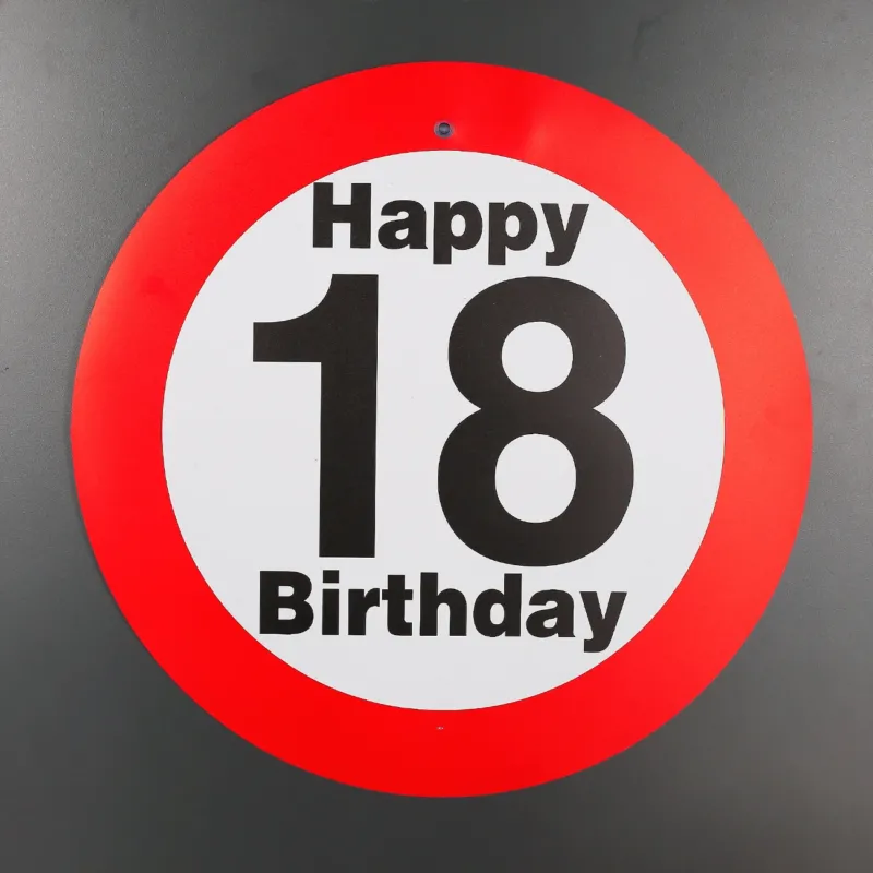 Verkehrsschild mit Saugnapf zum 18.