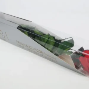 Luxus konservierte Rose mit Stiel 30 cm Kiara - 25 Stück - Vibrant red - Si-nature
