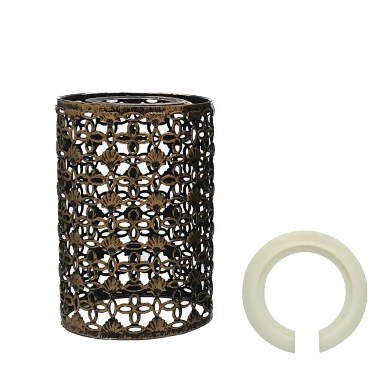 Brushed Copper Color Drum Lampenschirm Modern Metal Shade Retro Style