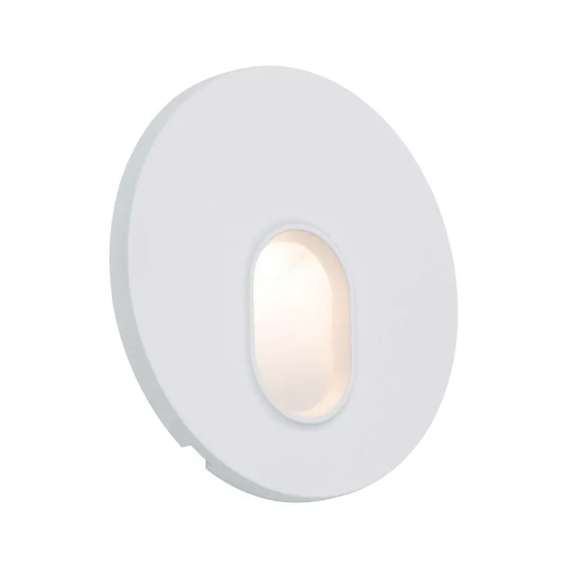 Wand EBL Set rund 1x1,7W 2700K Weiß, runder Wandeinbau-Strahler mit warmweißem LED-Licht