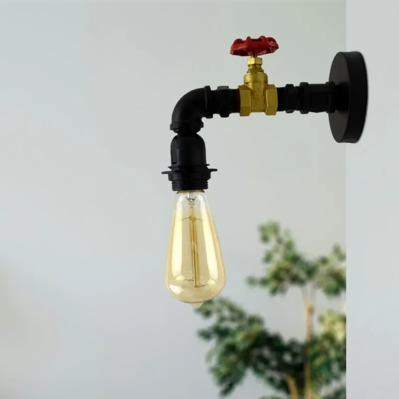 Wasserrohr-Wandleuchte innen Wandlampe Rustikale