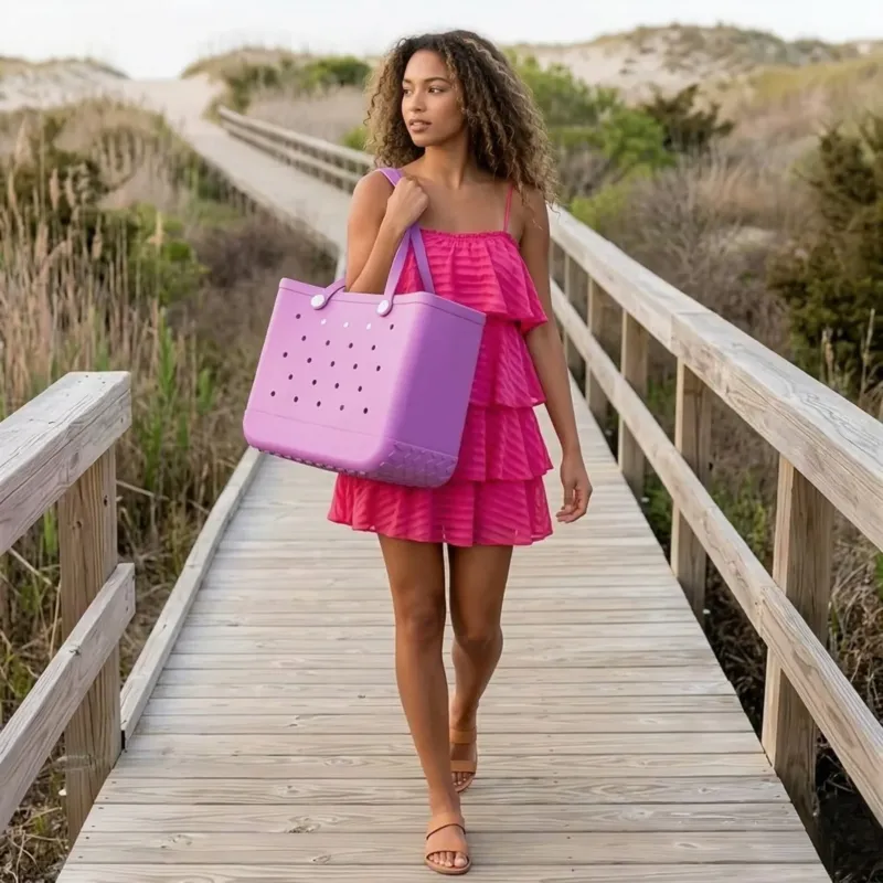 Waterproof Beach Tote Bag for Women - Durable EVA with Ventilation Holes 1