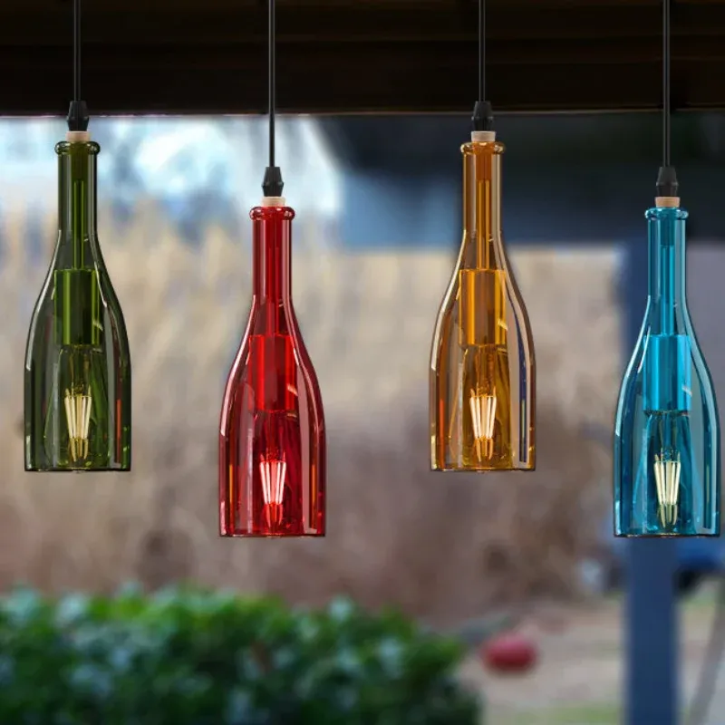 Weinflaschen Lampe