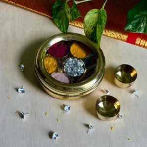 Brass Miniature Masala Box/ Pooja Material Box