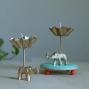 Metal Elephnat Candle Holders for Diwali