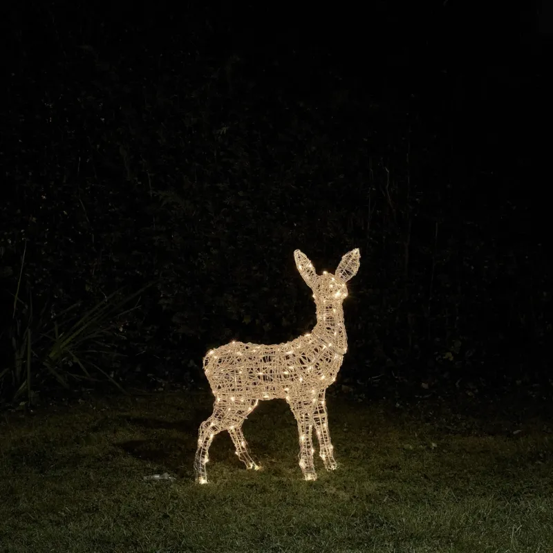 Batteriebetriebenes Bicolor LED-Rentier Rehkitz L Swinsty