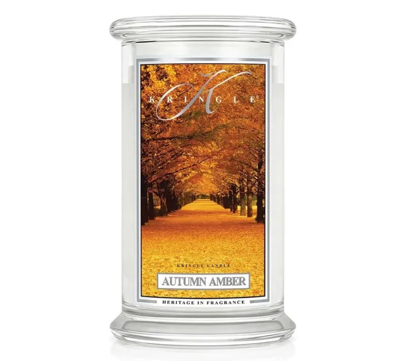Autumn Amber Duftkerze online bestellen – Zedernholz, Kiefer & Apfelblüten für Herbststimmung