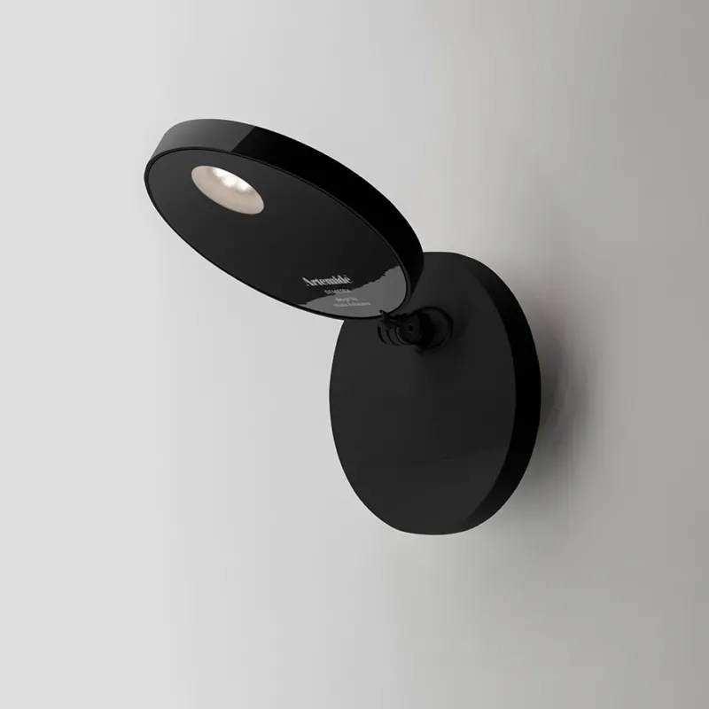 Artemide - Wandleuchte Demetra Spotlight Schwarz Glänzend