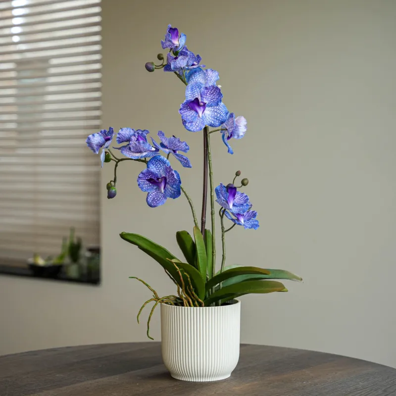 Artificial Orchid Vanda 60 cm - Purple in pot - Artificial plant