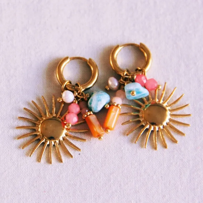 Bazou Statement Strass Creolen 4,2 cm – Funkelnde Edelstahl Ohrringe für Damen