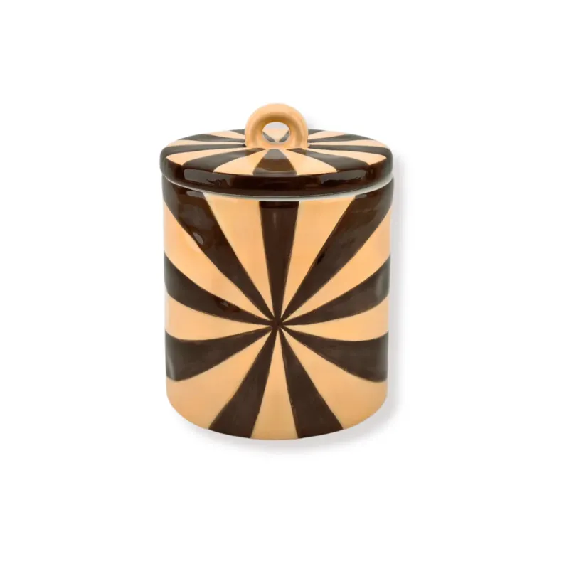Vorratsglas - Swirl - Braun/Karamell - 11x11x11,5cm