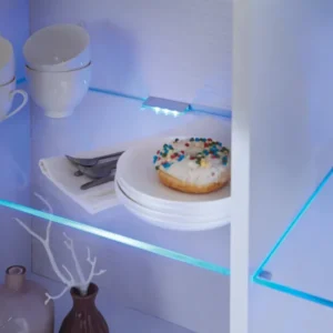 EGLO 94689 GASTEGO LED Vitrinenbeleuchtung 2er Set für Glasböden mit blauen Licht