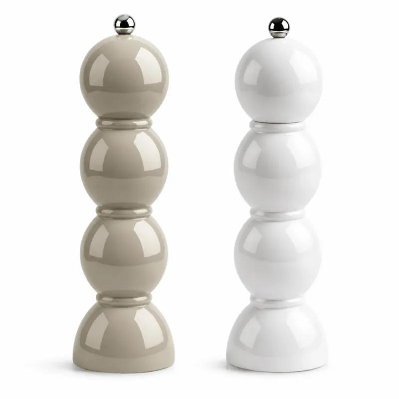 Cappuccino and White Bobbin Salt & Pepper Mills - Addison Ross Ltd UK