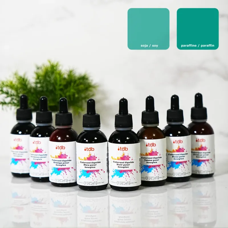 Colorant liquide Vert pour bougies colorant pour cire bougie coloration fondant artisanal Terre de Bougies