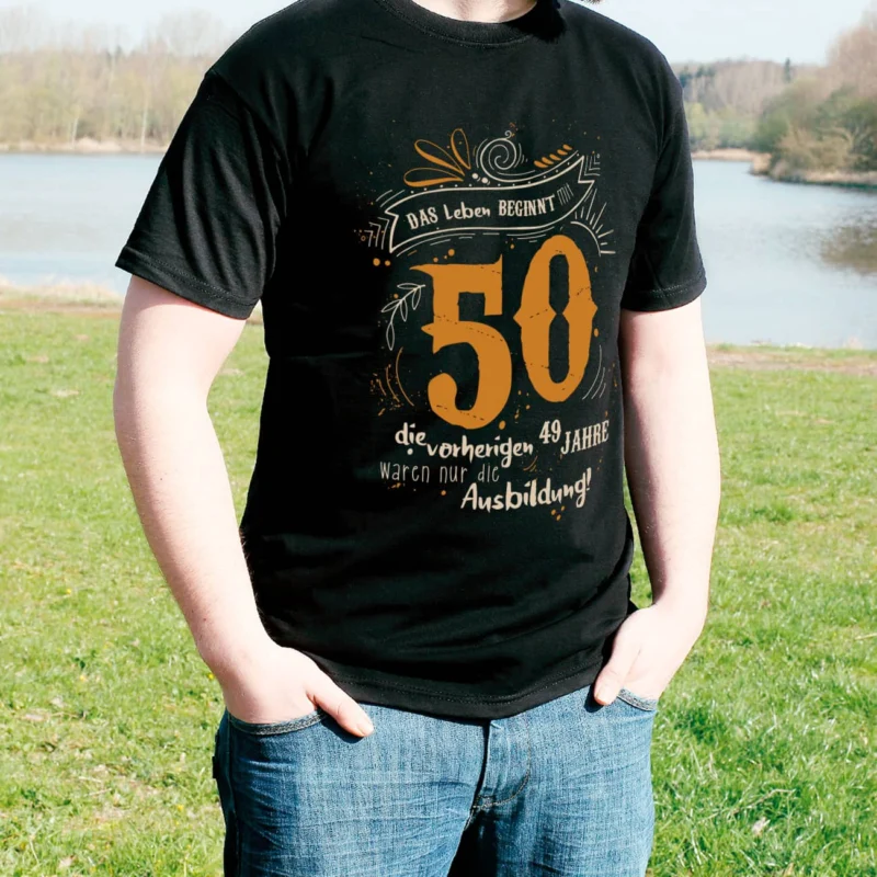 T-Shirt - Das Leben beginnt mit 50