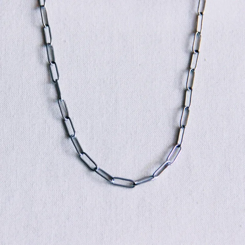 Edelstahl -D -Ketten -Halskette - Silber